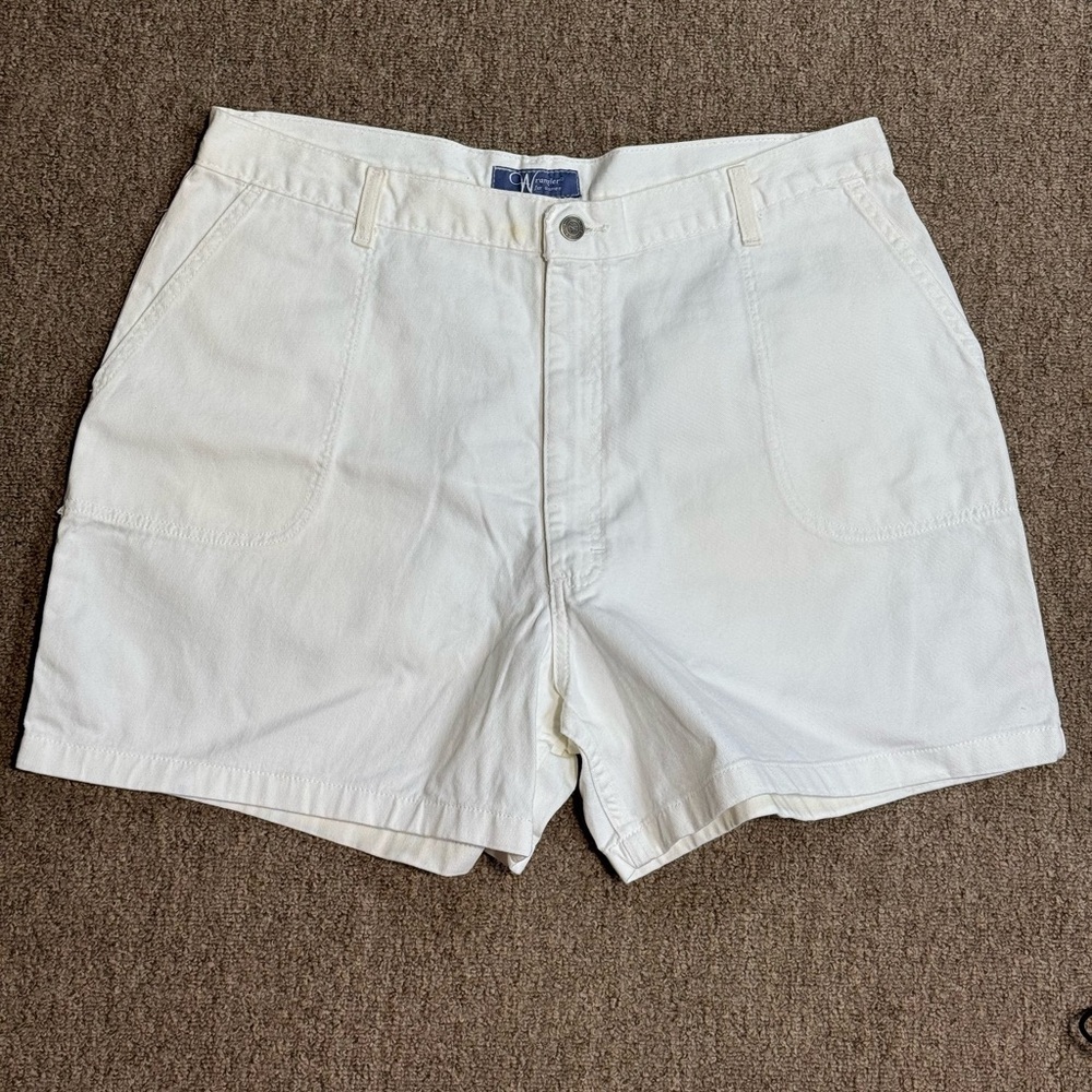 WRANGLER FOR WOMEN Vintage‎ 100% cotton white short jean shorts 18